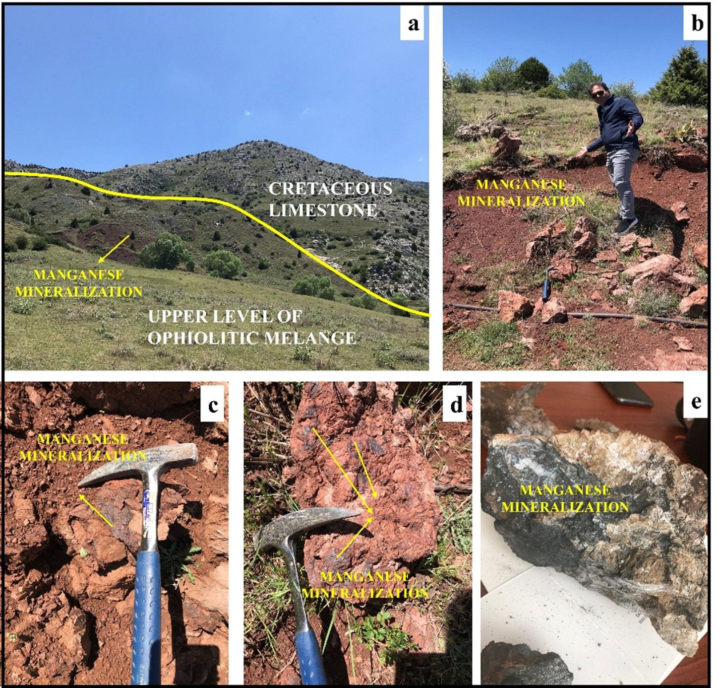 Figure 2. Overview of manganese mineralization.