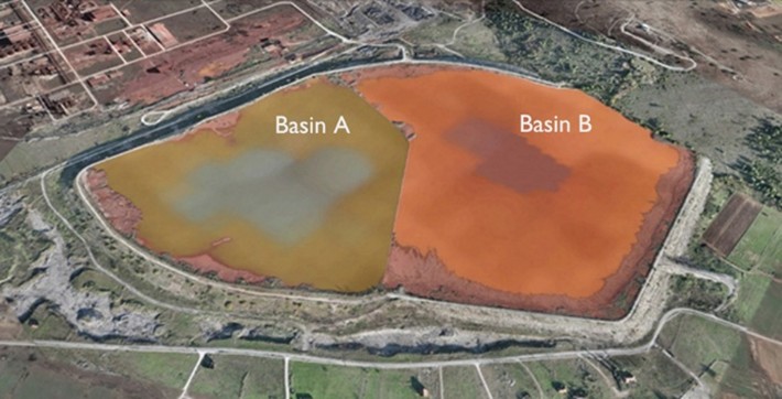 Figure 1. The red mud basins in Montenegro.